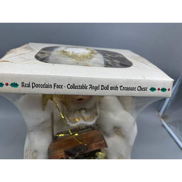 real porcelain face collectable angel doll treasure chest wonder Christmas READ - Picture 3 of 8